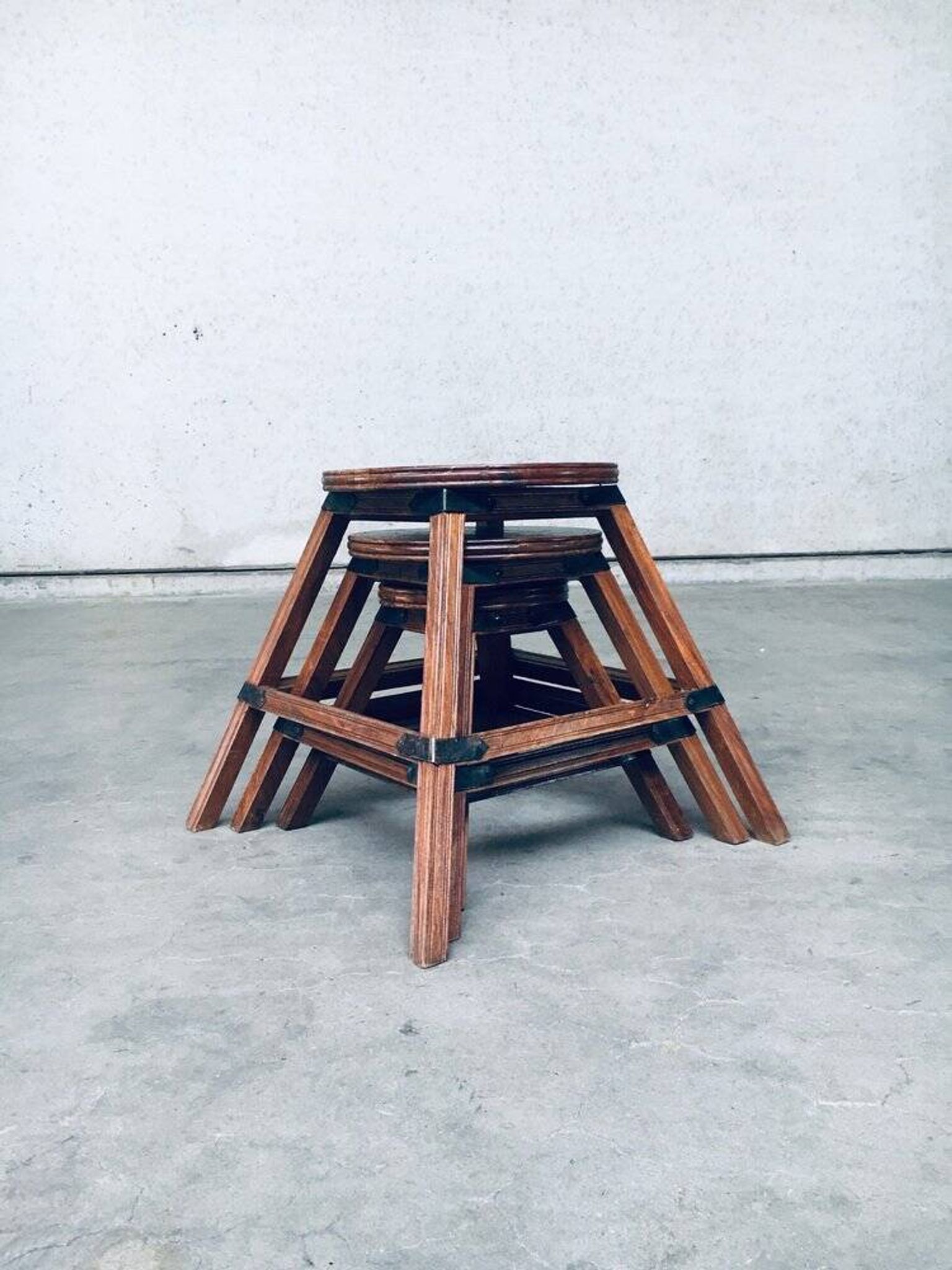 Wabi Sabi Nesting Tables, France, 1950s, Set of 3