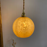 Walker with vintage pink clichy glass globe