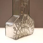 Mid-century Scandinavian modern art glass vase by Wiktor Berndt for Flygsfors, Sweden