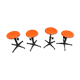 lot of 4 Industrial stool of Strafor 1960
