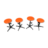 lot of 4 Industrial stool of Strafor 1960