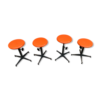 lot of 4 Industrial stool of Strafor 1960