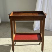 Wooden rolling trolley with removable top H66 75x35