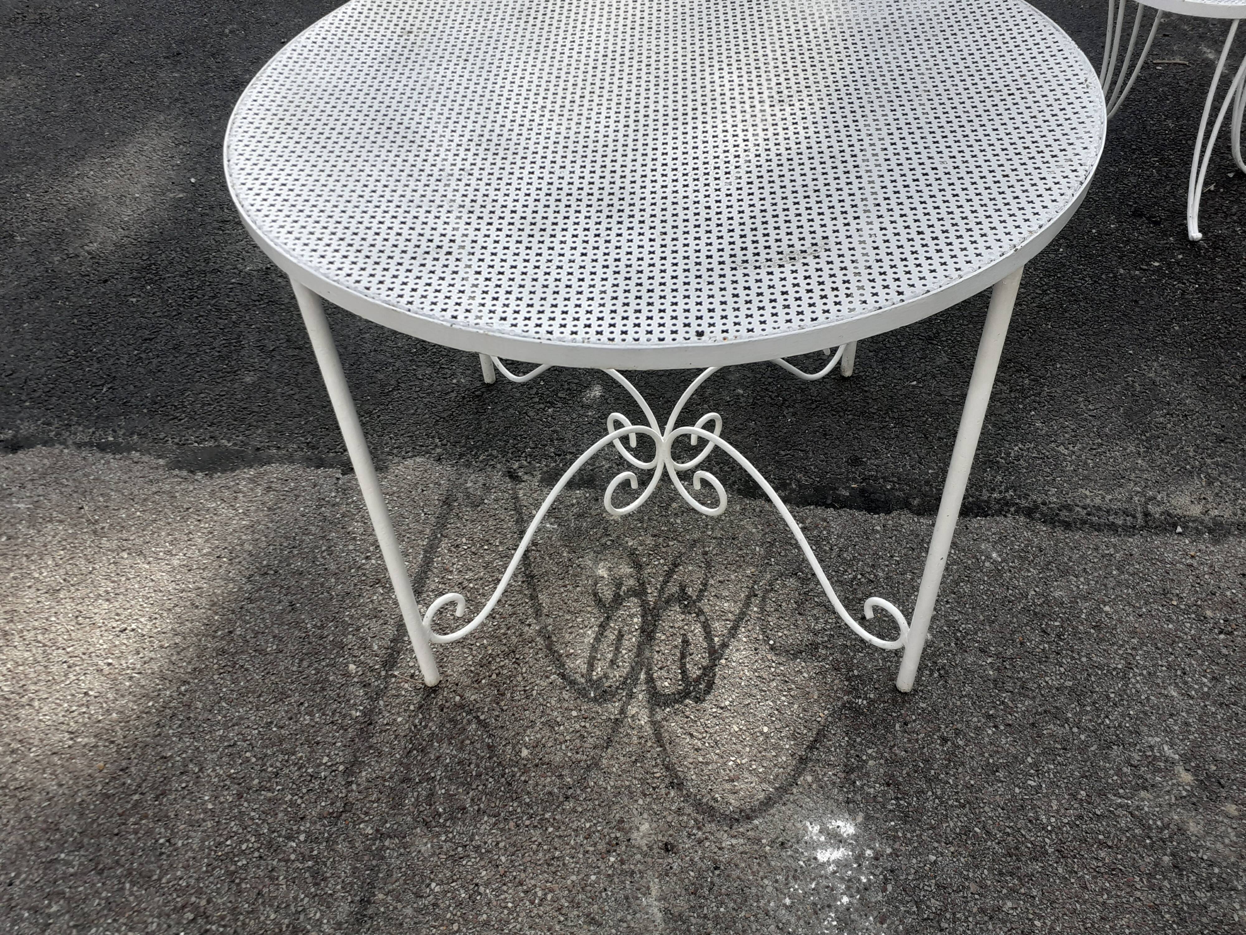 Old wrought iron garden furniture