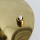 Table lamp style bauhaus years 40-50 brass with golden glass tulip