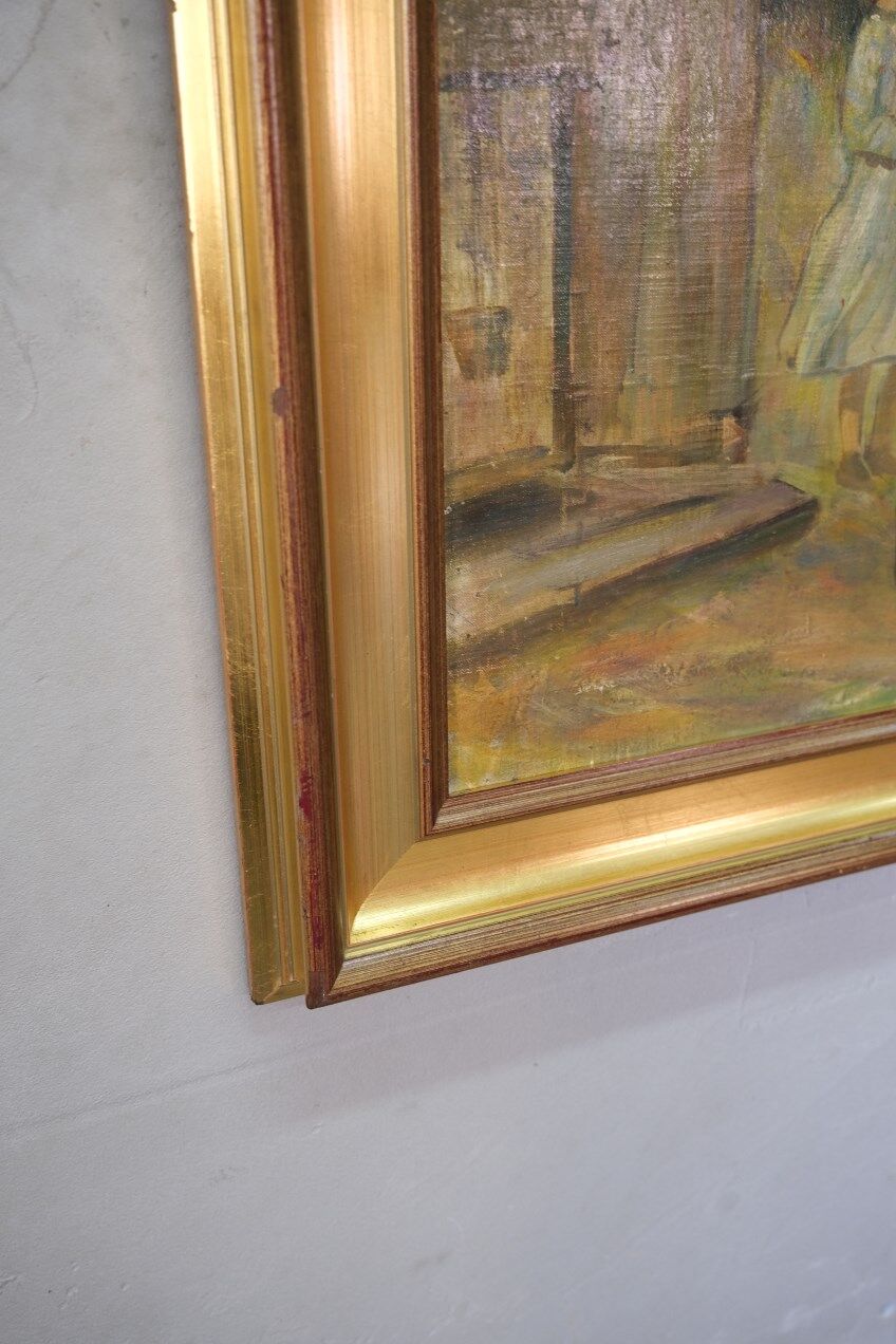 David Wallin (1879-1957), Romantic Painting , 1917, Oil on Canvas, Framed