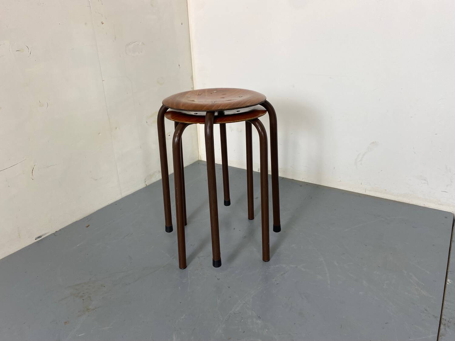 Vintage Industrial Stools from Marko, 1950s, Set of 2