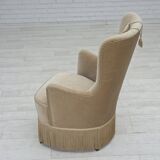 1960s, Danish armchair in green/brown furniture velour, original condition.