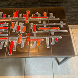 Ceramic coffee table signed Adri