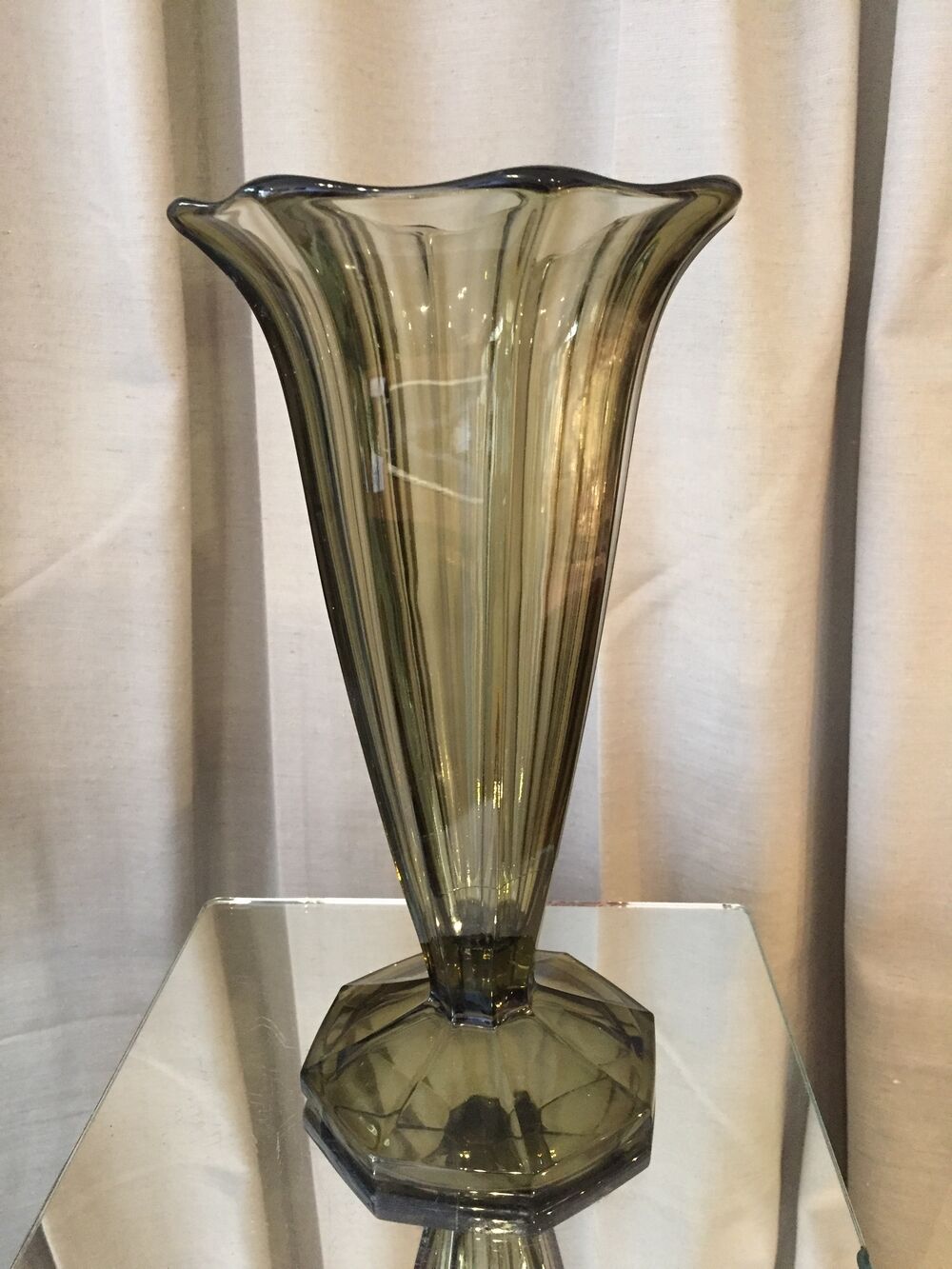 Czechoslovak smoked glass vase from the 1970s