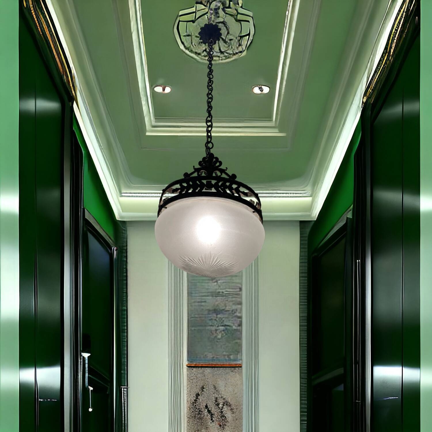 Bronze vintage light pendant