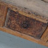 Table d'Appoint / Console Antique de Ferme Rustique Espagnole en Châtaignier, 18ème Siècle
