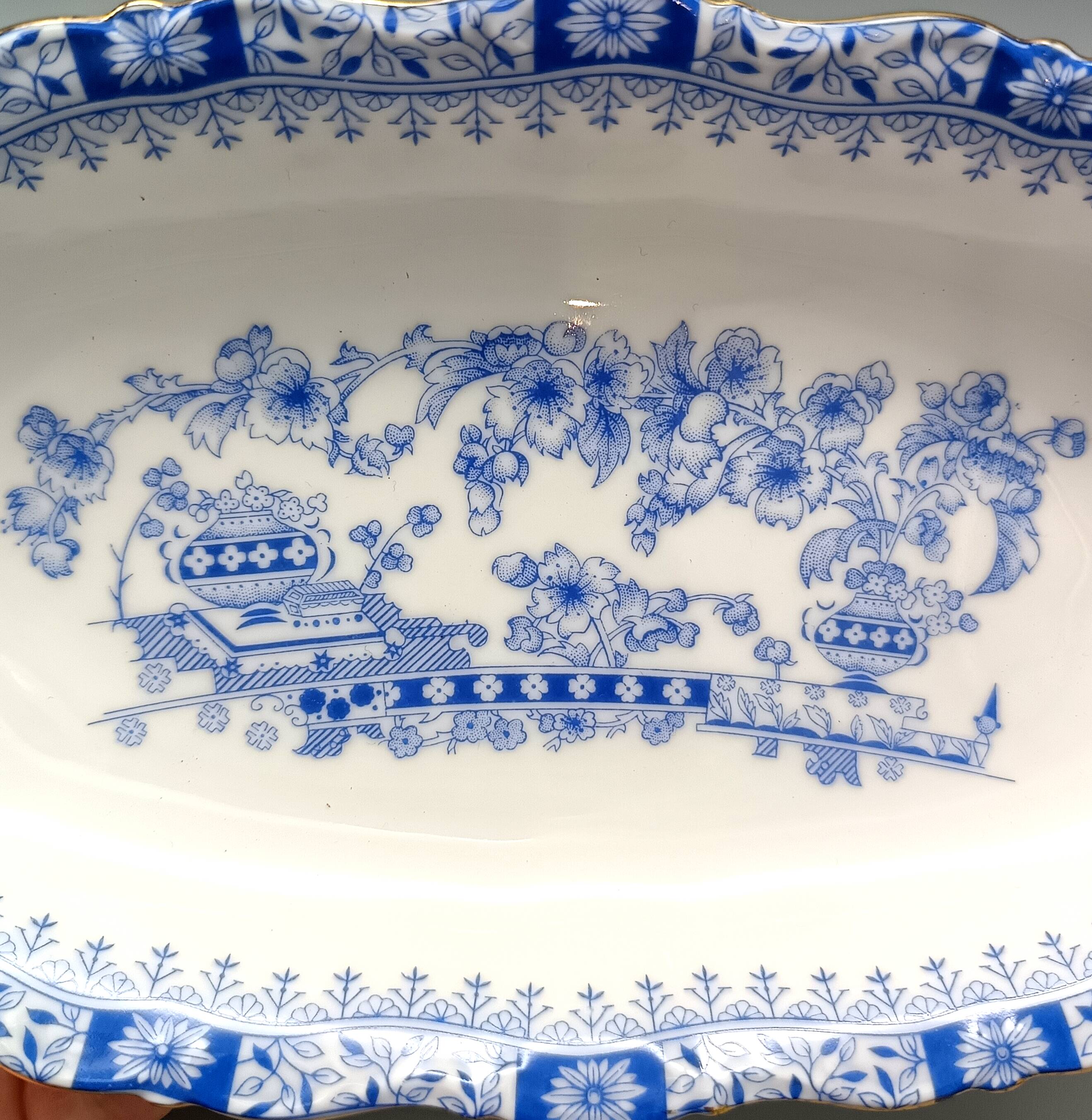 2 vintage porcelain raviars theresia pattern seltmann weiden bavaria