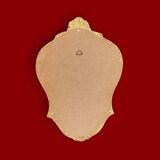 Small vintage rockery wall mirror in golden resin