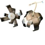 Chrome pendant light from the 70s