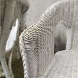 Paire de fauteuils en rotin vintage