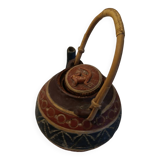 Old terracotta teapot