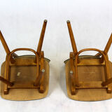 Vintage Formica and Wood Chairs from TON, 1960s, Set of 2