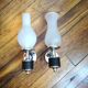 Metal and frosted glass wall lamp 1970