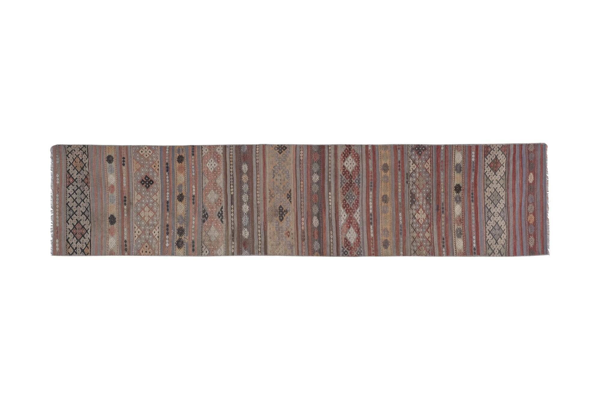 Vintage Turkish hallway rug 76x326 cm