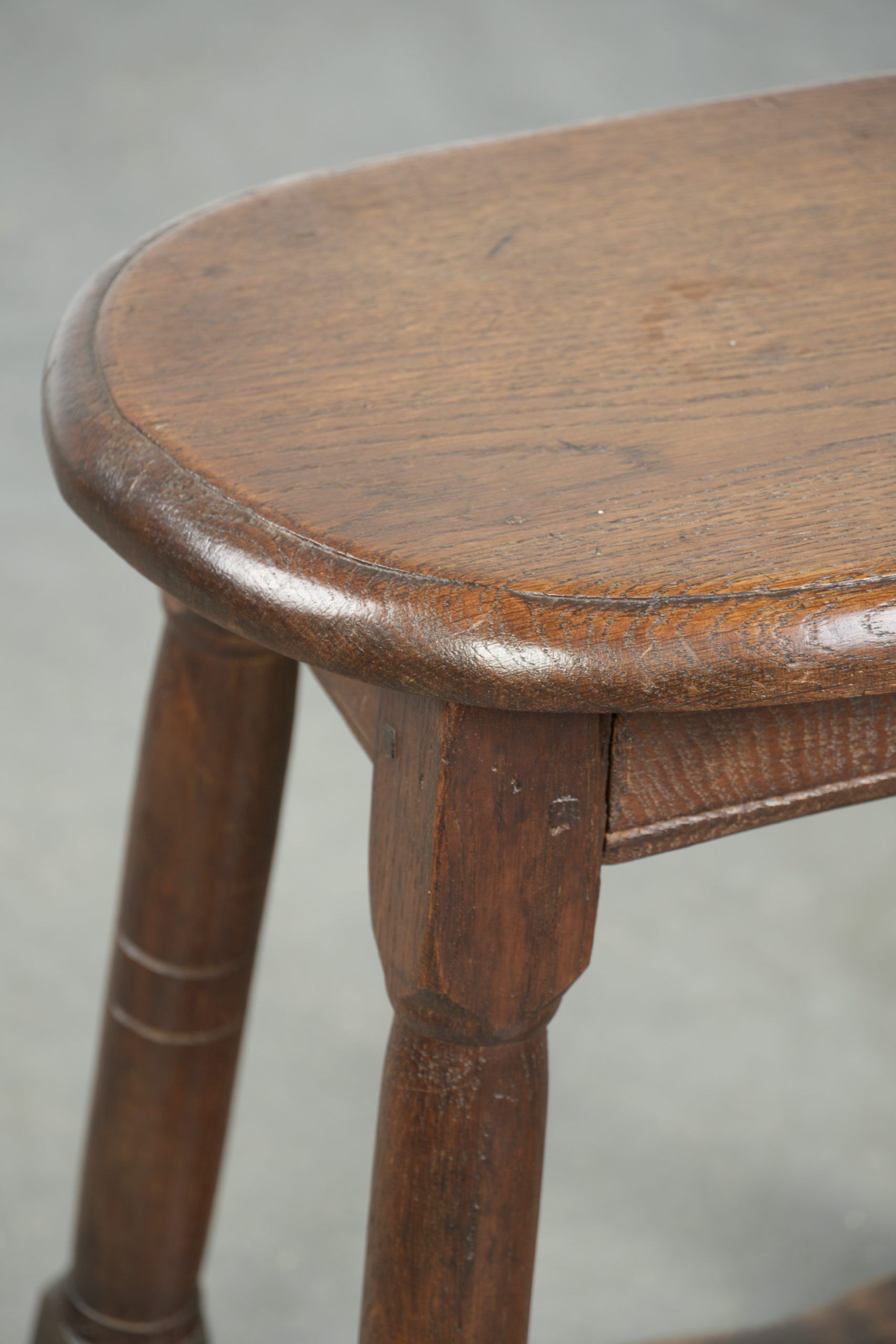 Antique Dutch oak stool from the early 19th century with a nice design