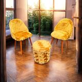 Two vintage chairs and Pelfran trunk stool