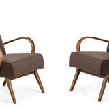 Paire de fauteuils type 53 design Jaroslav Smidek Ton années 1960