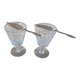 2 crystal absinthe glasses