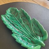 Green porcelain dandelion leaf bowl