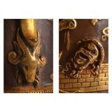 Lampe à pétrole du XIXème siècle en bronze doré