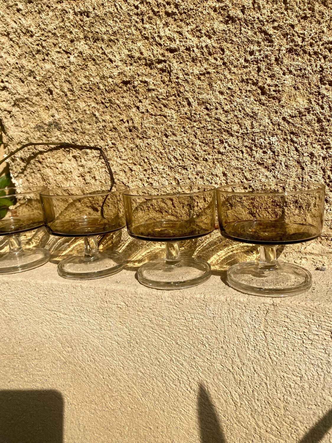 Luminarc smoked glass cups