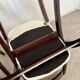Set of 4 vintage 70s Italian design wooden and terry chairs