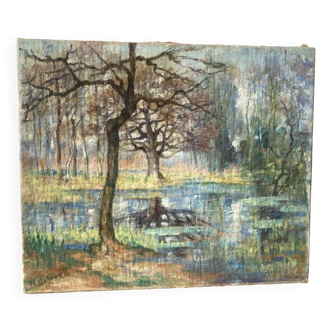 Signed forest landscape