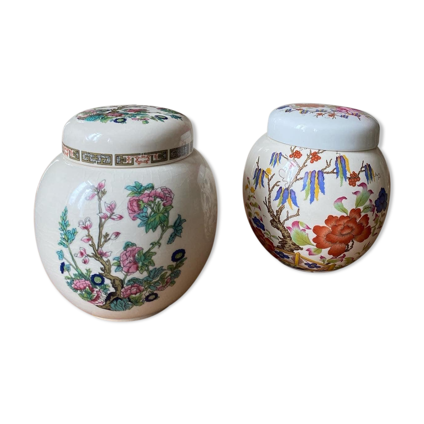 Set of two English ceramic pots