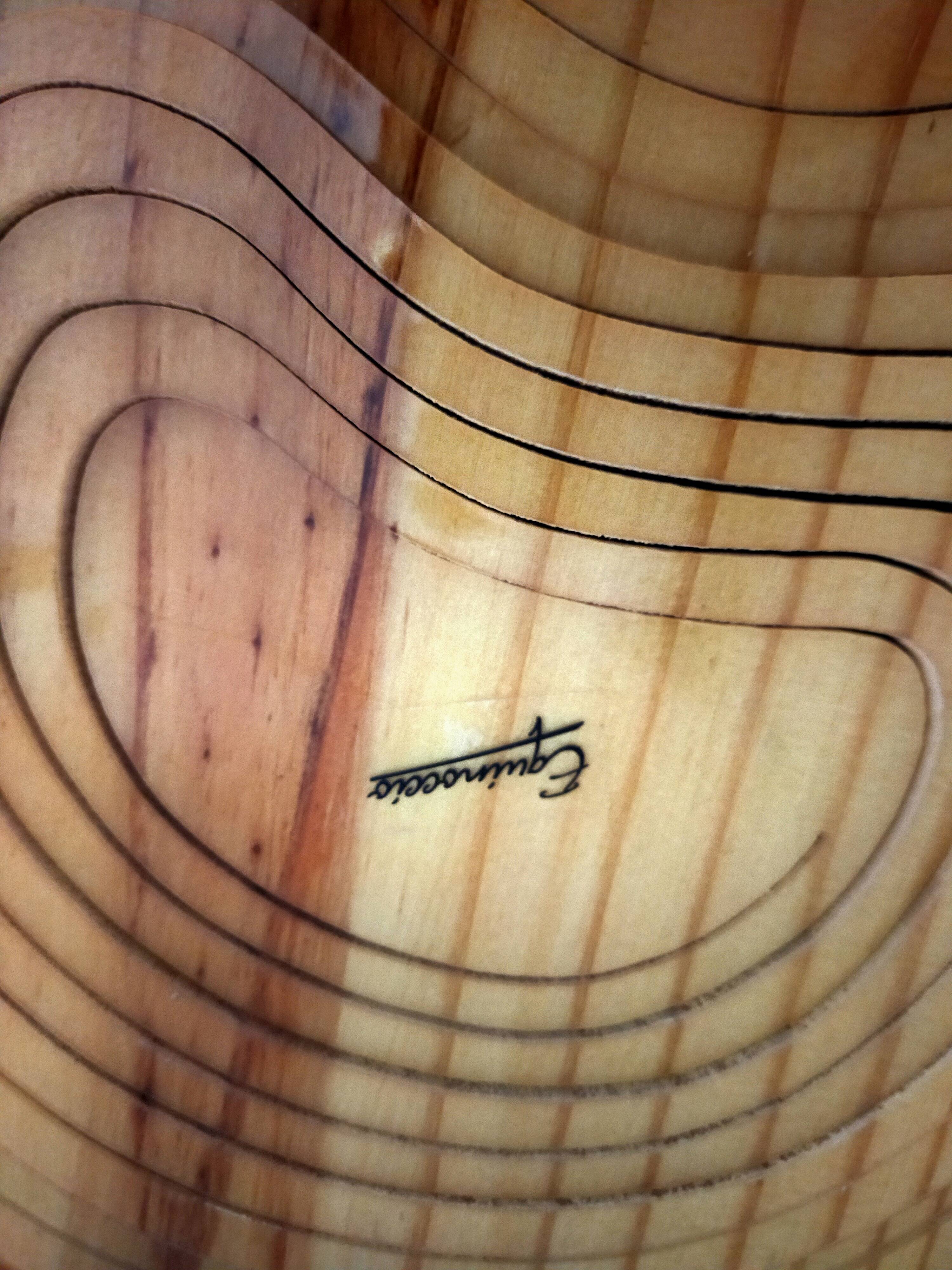 Equinoccio fruit basket in foldable wood from the 70s