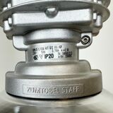 Industrial pendant lamp with glass cover by charles keller for zumtobel, 1990s