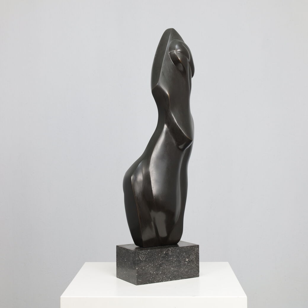 Bronze woman figure sculpture by Francine Govers, Netherlands, 1990s