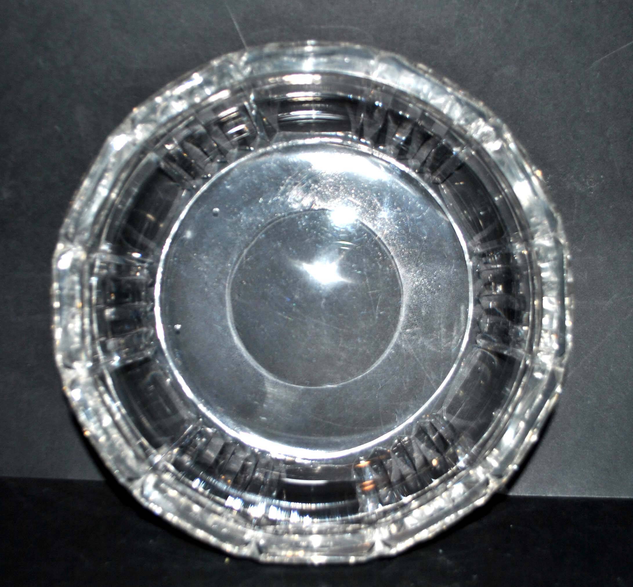 Salad bowl cut in art deco cut crystal beveled geometric decoration 20cm