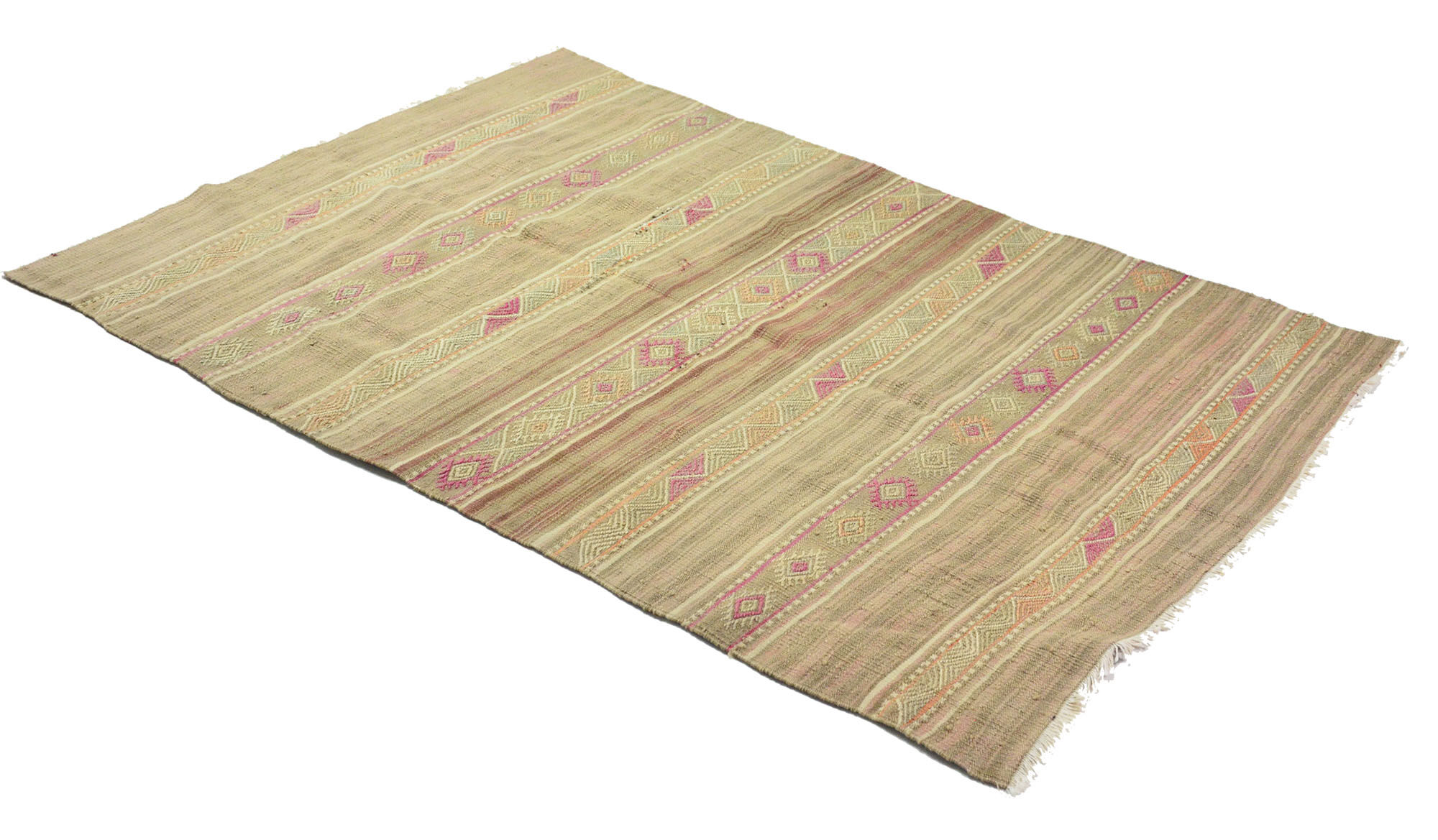 Anatolian handmade kilim rug 203 cm x 136 cm