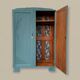 Armoire parisienne art déco bleue grisé 1930