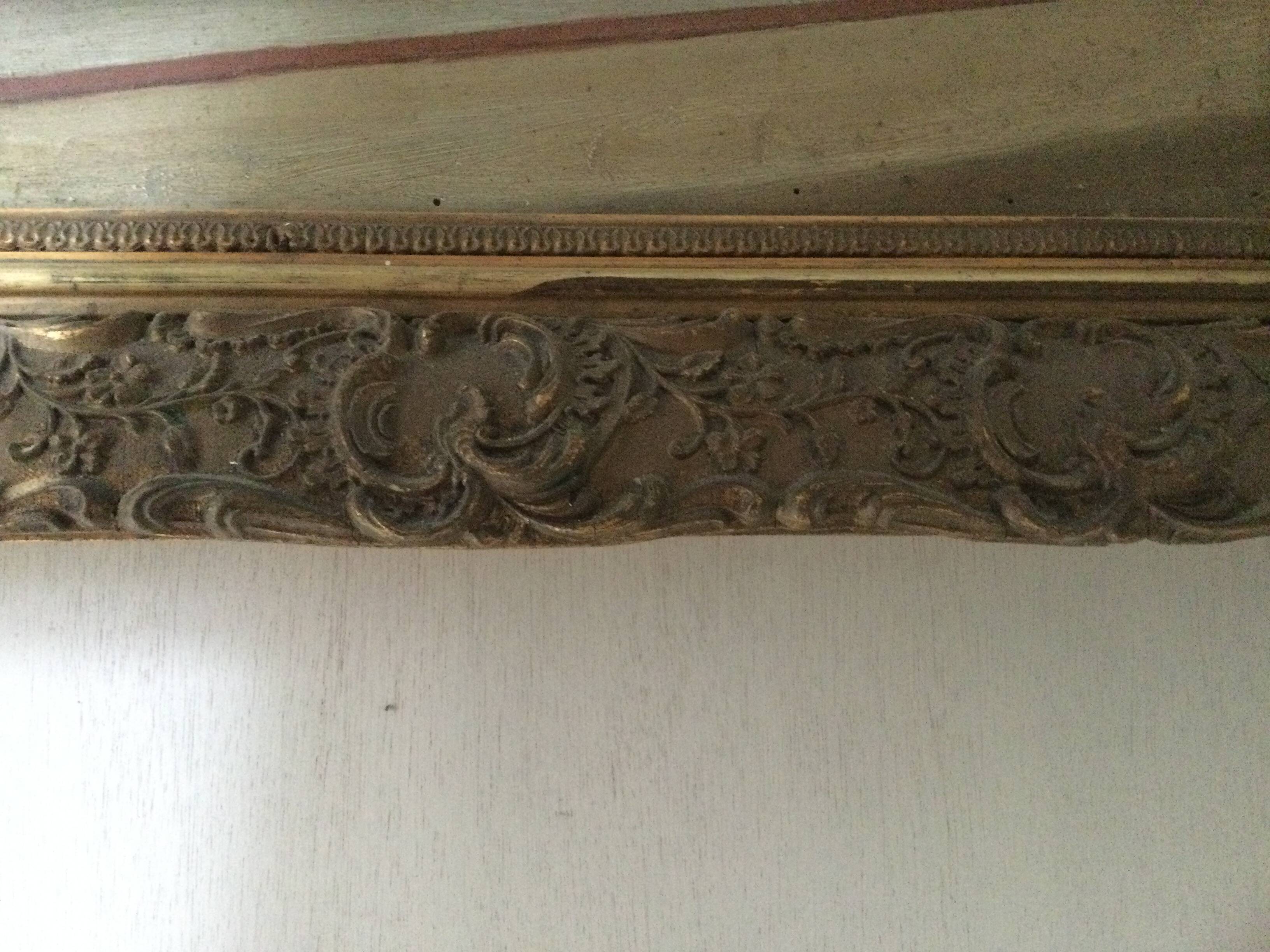 Old still life painting with frame