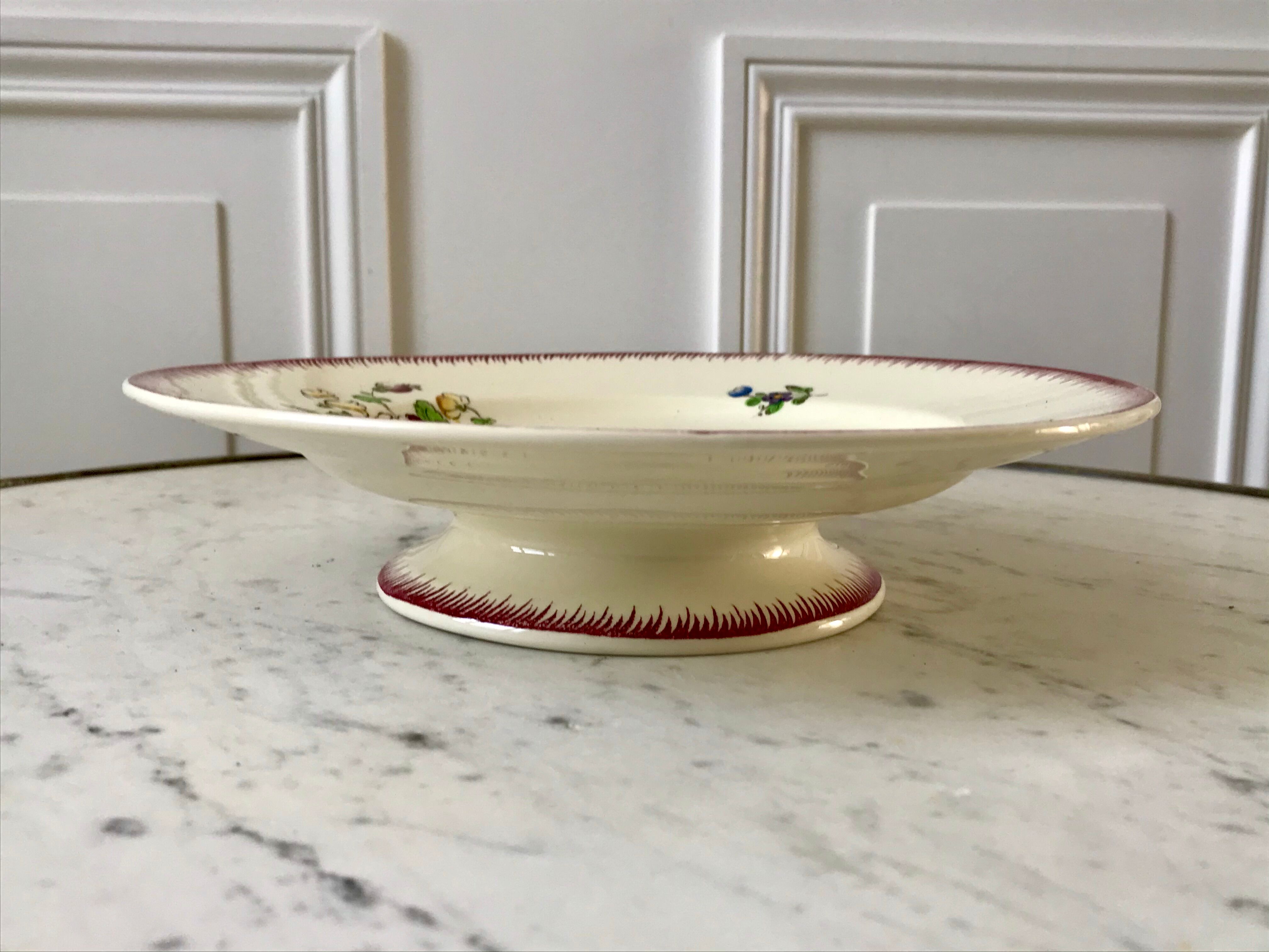 stocking compotier / serving dish Villeroy & Boch La Louvière Belgian manufacture in Iron Earth early