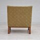 1960s, Danish design, lounge chair, furniture fabric, oak wood