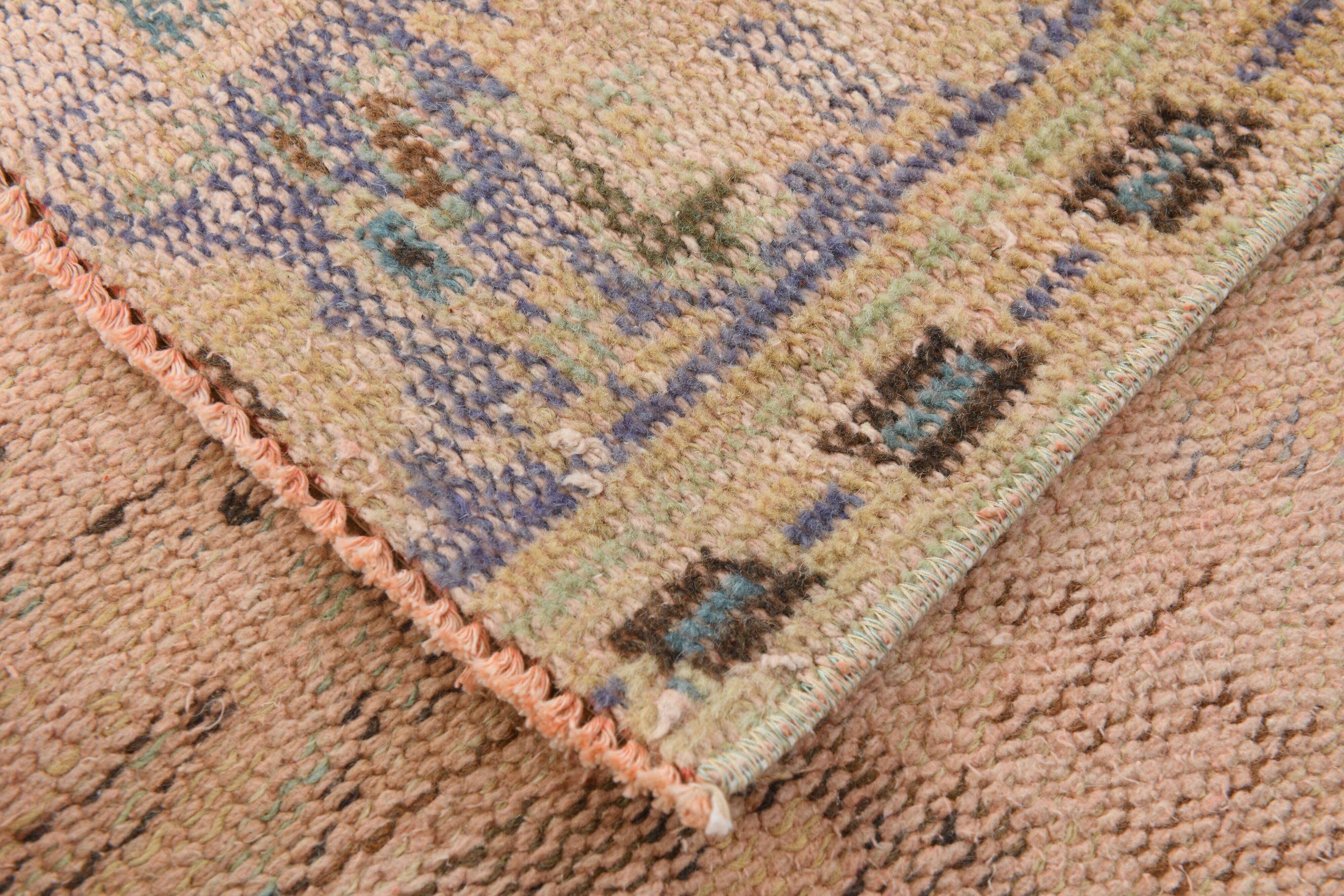 Tapis vintage beige, tapis turc vintage délavé par le soleil, tapis beige