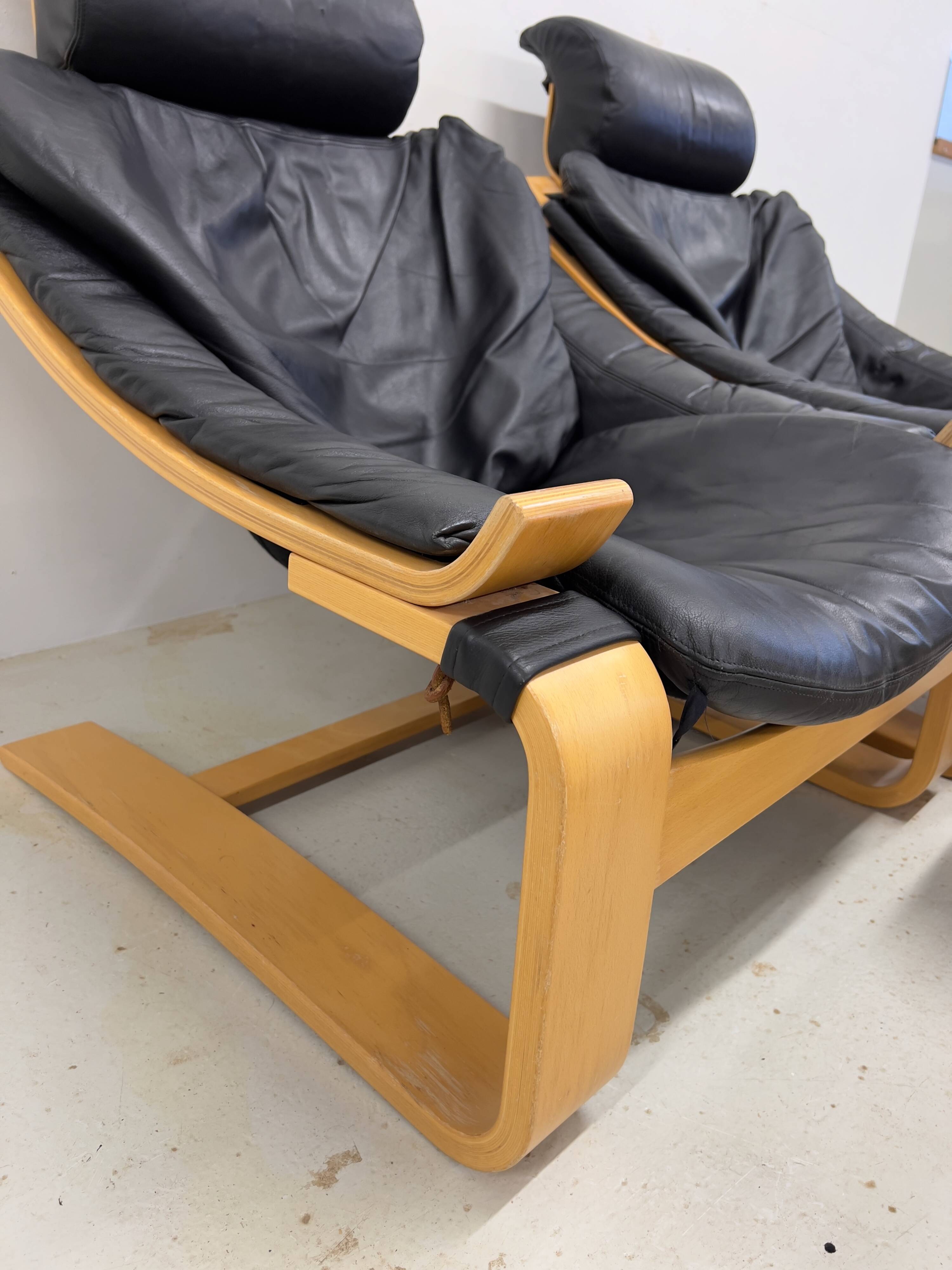 Swedish Kroken Lounge Chairs & Ottoman by Åke Fribyter for Nelo, 1970s