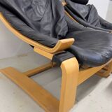 Swedish Kroken Lounge Chairs & Ottoman by Åke Fribyter for Nelo, 1970s