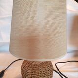 2 rattan bedside lamps