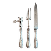Rocaille Style Silver Metal Leg of Gigot Set - Ref 06.