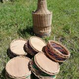Wicker and scoubidou set