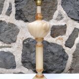 Alabaster and marble lamp base